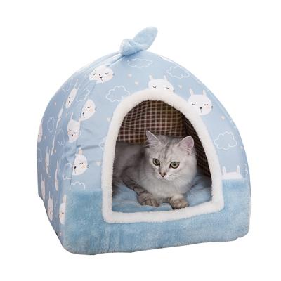 China Waterproof ears Mongolia Bao House Nest Pet House of Autumn And Winter Lovely Double for sale