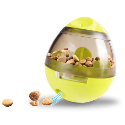 China Tumbler Interactive Stocked Feeder Toy Ball Intelligent Cat Teaser Pet Slow Eating Cat Dog Food Leak Ball for sale