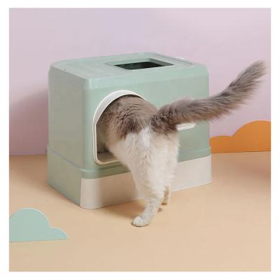 China Cat Toilet Plastic Drawer Cat Litter Box Stored Cleaning Space Universal Pet Tools Solid Color Large Type for sale