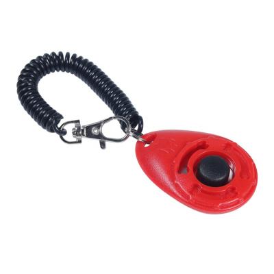 China Viable Customizable Puppy Pet Trainer Product Logo with Strap Dog Training Clicker for sale