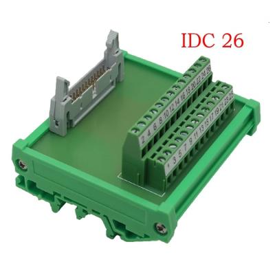 China IDC26 26pin Header Breakout Board Terminal Block Connector PLC adapter Interface for sale