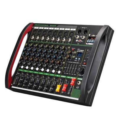 China Economical Professional 6 Channel A6 Racks Audio Stereo Mixer With Sound Card Digital DJ Mixer for sale