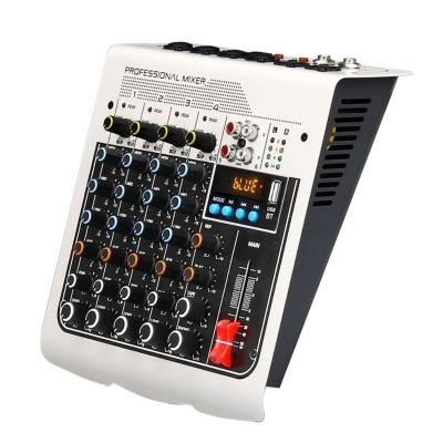 China Wholesale Cheap Audio Product Price Sound Mixer Updated 6 Channel Series Tooth Blue Function Mixer Audio Console With USB Mini DJ Mixer for sale