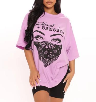 China Wholesale Graphic Fit Short Sleeve Friend Drop Shoulder Print Anti-Wrinkle Plus Size Causal Tees Women Tees for sale