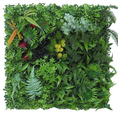 China Plastic YADE Customized Good Price Artificial Grass Hanging Flower Hedge Roll Panel For Garden Decor Wall Artificial Grass for sale