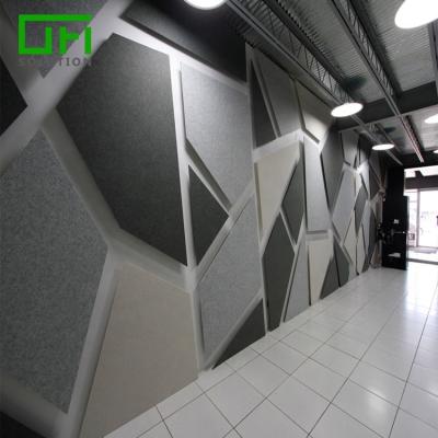 China Sound Absorption 9mm Tackable Sound Absorption Highly Effective PET Felt Acoustic Panel for sale