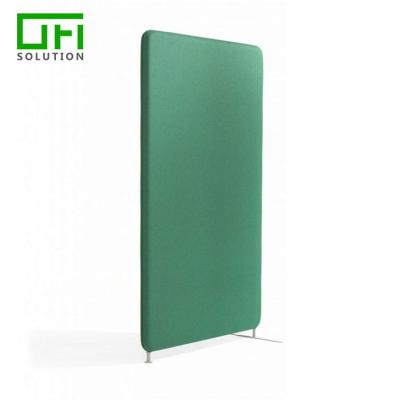 China Highly Efficient Sound Absorption Recycle Acoustical Flooring Standing Modesty Partition Privacy Panels Wrapped By Polyester Fiber Acoustic Cloth for sale