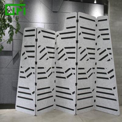 China PET Free Screen Sound Absorb Polyester Sound Deadening Panels Acoustic Open Space PET Free Screen Soundproof Movable Partition Divider for sale