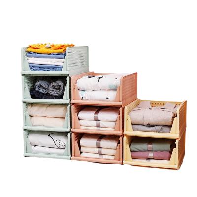 China Sustainable Modern Multifunctional Clothes Storage Stackable Plastic Baskets With High Storage Capacity for sale