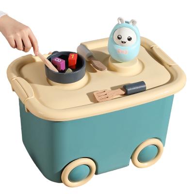 China Popular Hot Sale Portable Stackable Sliding Plastic Box Viable Toy Storage Cabinet For Kid Cartoon Car Basket for sale