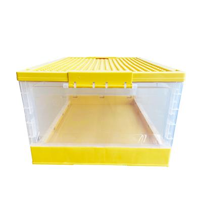 China Viable collapsible transparent storage box for women clothes with wheels easy to move for sale