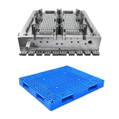 China 8060 Injection Steel Disposable Rackable Industrial Size Recycled Plastic Molding Pallet 4 Ways New For Gas Station for sale