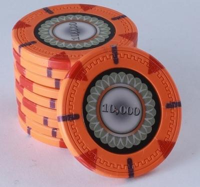 China Professional Casino 13.5g Clay Poker Chips from Clay New Orange $10000 for sale