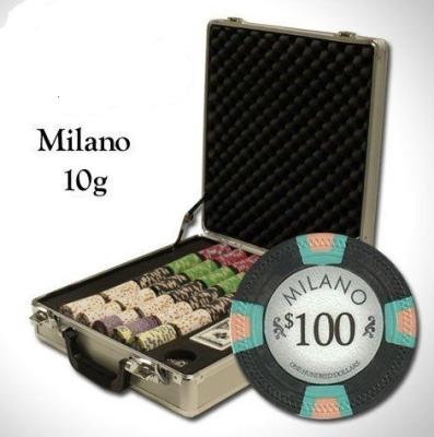 China NEW Clay Poker 500 PC Pure Milan Clay 10 Gram Chips Set for sale