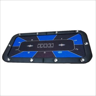 China Custom Made Oval MDF+Wood+PU Foldable 2 Poker Table Top With Carry Bag for sale