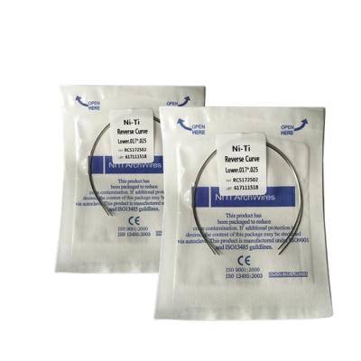 China High quality ORTHO- metal dental orthodontic SINO niti niti reverse curve arch wires for sale