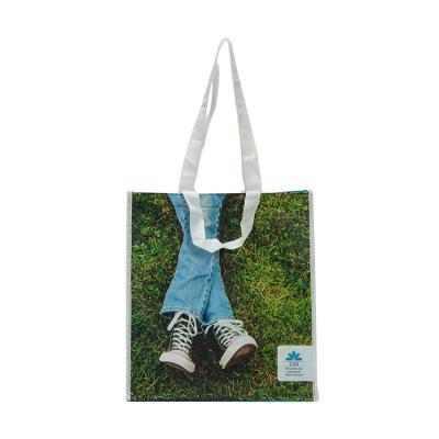 China Custom Reusable Laminated Polypropylene Recyclable Recycled PP Non Woven Rpet Shopping Bag Tote With Handle for sale