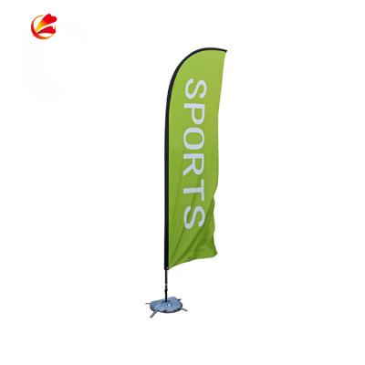 China 2019 Style Polyester Beach Party Teardrop Feather Flag Banner Stand FLYING Outdoor Flagpole Wholesale Hot Drop Custom Outdoor for sale