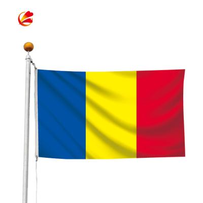 China FLYING Outdoor Flying Romania Red Yellow Blue National Country Flag for sale