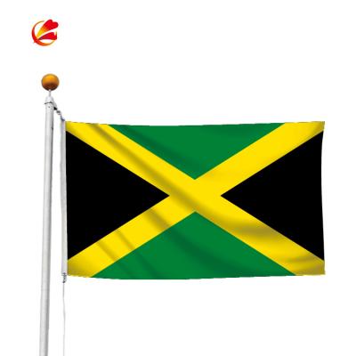 China Wholesale 100D Polyester Material FLYING 3x5 Fabric Digital Printing Custom Jamaican Flag Jamaica National Country Flag for sale