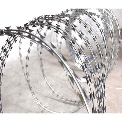 China Custom Wholesale Concertina Barbed Wire Razor BTO-22 Barbed Wire for sale