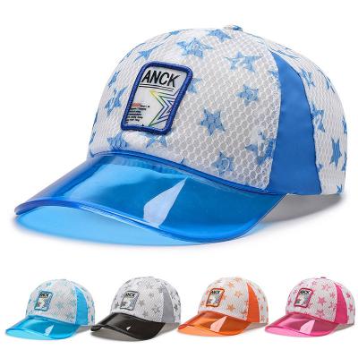 China COMMON Cheap Protective Clear Plastic Brim Baby Mesh Kid Logo Baby Visor Breathable Custom Trucker Hat COMMON Hat for sale