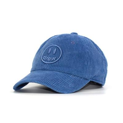 China Golf JOINT Professional Vintage Smile Face Richardson 112 Vintage Smile Face Custom Corduroy Trucker Hat Hat for sale