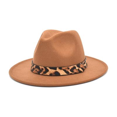 China Hot Embroidery Printed Logo Women's Checked Logo Women's Tan Felt Hats Low Moq Belt Decoration Cotton Polyester Feltcustom Color Logo Felt Hats for sale