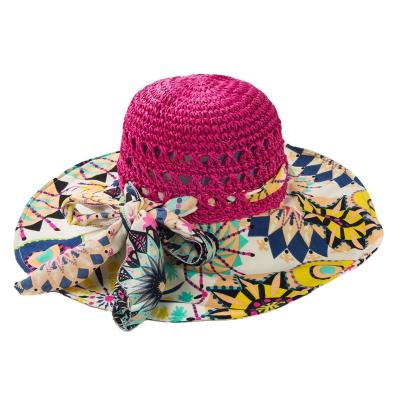 China New Design Fashion Summer Sun Fascinator Ladies Designer Wide Brim Beach Straw Hat Women Wholesale Custom Logo Surf for sale