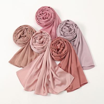 China Wholesale Women Ethnic Muslim Hijab Bubble Satin Fashion Hijab Long Scarf Hot Selling Scarf Shawl for sale