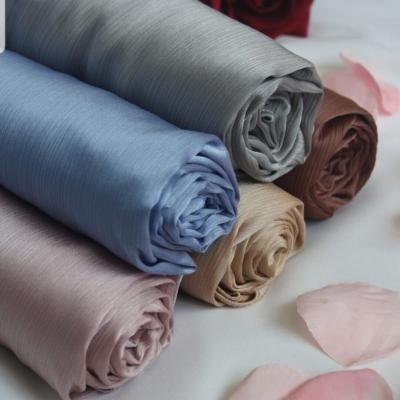 China New Fashion Pleated Muslim Hijab Malaysia Head Scarf Polyester 2022 Silk Satin Shawl Hijab Satin Crepe Silk Head Scarf for sale