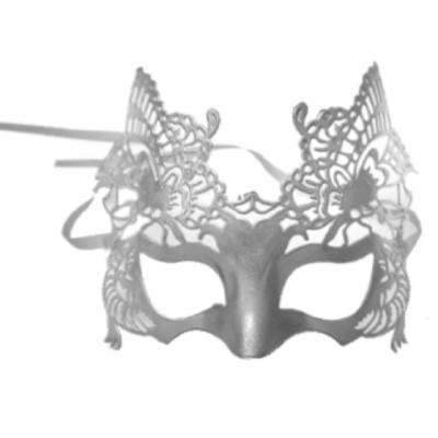 China Best Top Quality New Arrival Party Prop Fashion Mysterious Laser Cutting Metal Masquerade Ball Halloween Laser Party Mask for sale