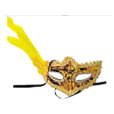 China High Quality Halloween Party Mask Wholesale Party Mask Wholesale Halloween Masquerade Venetian Mask Half Face Feather Face Feather Plastic Mask for sale