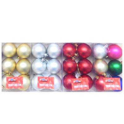 China Christmas Tree Decoration Good Quality Assorted Colors Plastic Round Shape Christmas Ball Tree Ornaments For Christmas Tree Decoration for sale