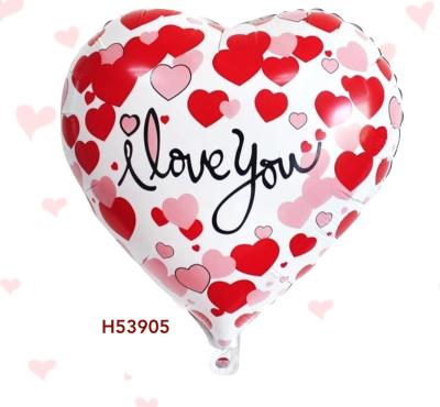 China Gift Toy Best Selling Elegant 18inch Heart Balloon Mixed Patterns Foil Balloon Kiss Me Helium Wedding Party Events Decoration for sale