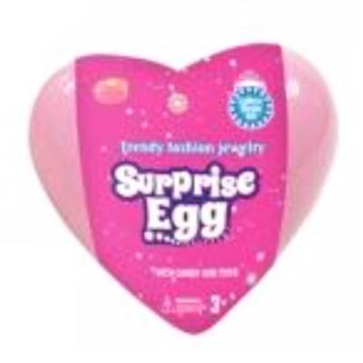 China New Product Festival Holiday Decoration Hot Selling Children's Surprise Heart Shape Favorite Egg With Toy Egg Shape Toy Candy Egg Candy Toy for sale