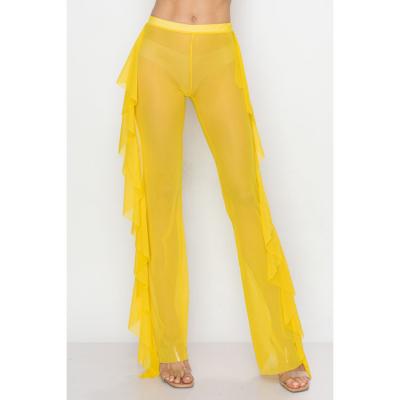 China Good Quality Anti-wrinkle Custom Fashion Oversized Casual Women's Transparent Pants for sale