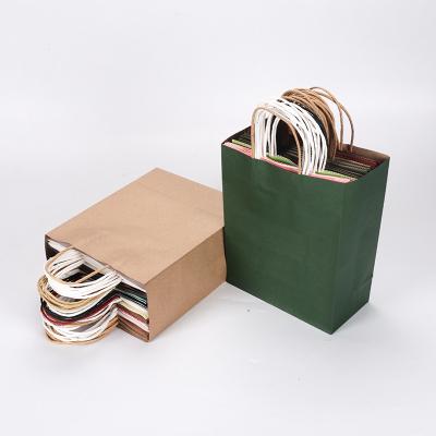 China Recycled Paperboard Packaging Bag Square Brown Craft Materials Gift Colorful Brown Craft Luxury Wedding Paper for sale