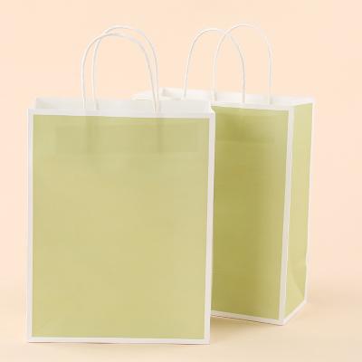 China Recycled Materials Boutique White Card Luxury Jewelry Customized Laminated Shopping Paper Tote Bag for sale