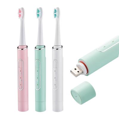 China Wholesale Usb Battery Powered Fast Rechargeable Wireless Sonic Vibration Electric Toothbrush for sale