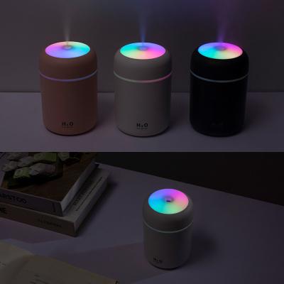 China Smell 300ML USB Cable Comfortable Lamp Aroma Air Mister Car Humidifier Colorful Portable Wholesale Home Diffuser Small Mini for sale