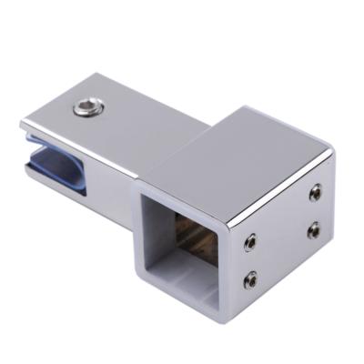 China Modern High Quality GM Stainless Steel Shower Flange Bathroom Glass Fitting Square Tube Connector for sale