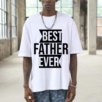 China 100% Cotton Wholesale Trend Summer Anti-wrinkle T-shirt Super Dad Shorts Sleeve Loose Father's Day T-shirt Men's T-shirt for sale