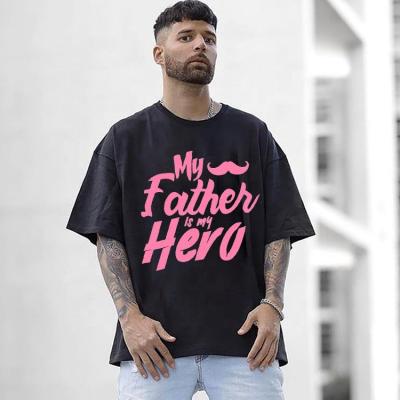 China High Quality Anti-wrinkle Men's T-shirt Printed Short Super Happy Dad's Day Summer Shirt Mens Graphic Sleeve Tops for sale