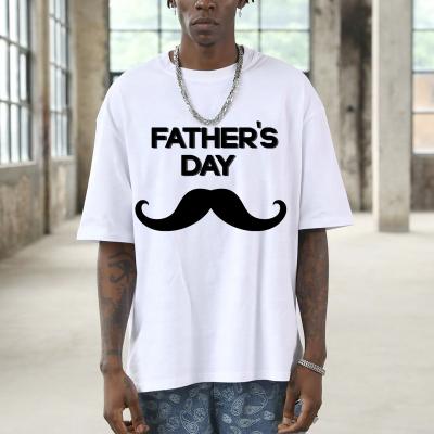 China Wholesale Mens Father's Day Graphic T-Shirts 100% Cotton Anti-Wrinkle Printing Custom Logo Super Dad Printed T-shirt for sale