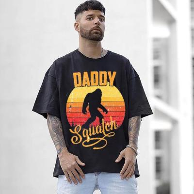 China Wholesale Anti-wrinkle Super Dad Designer T-shirts Plus Size Men Clothes Short Sleeve Shirts 100% Cotton Oversized T-shirts for sale