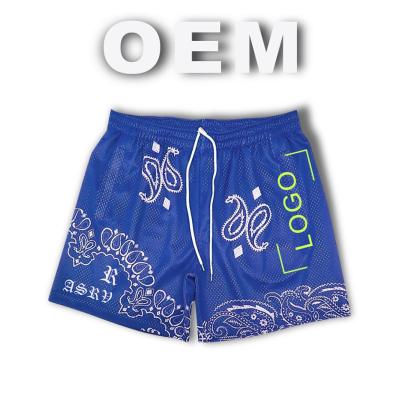 China QUICK DRY Elastic Waist Printed Logo Sportswear Sports Trendy Mens Custom Running Shorts for sale