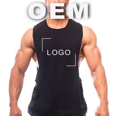 China Wholesale Custom Stylish Male Tank Top QUICK DRY Simple Logo Men Workout Solid Oem Gym Best For Men Fitted Summer for sale