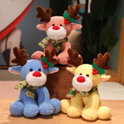 China Wholesale Cute Animal Doll Christmas Santa Elk Plush Dolls Stuffed Plush Toys Decorations Tile Birthday Gifts for sale