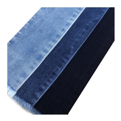 China Shrink-Resistant 91% Cotton 2% Spandex 10.6Oz Dk Indigo Super Stretch Elastic Cotton Denim Fabric For Garment Clothes for sale